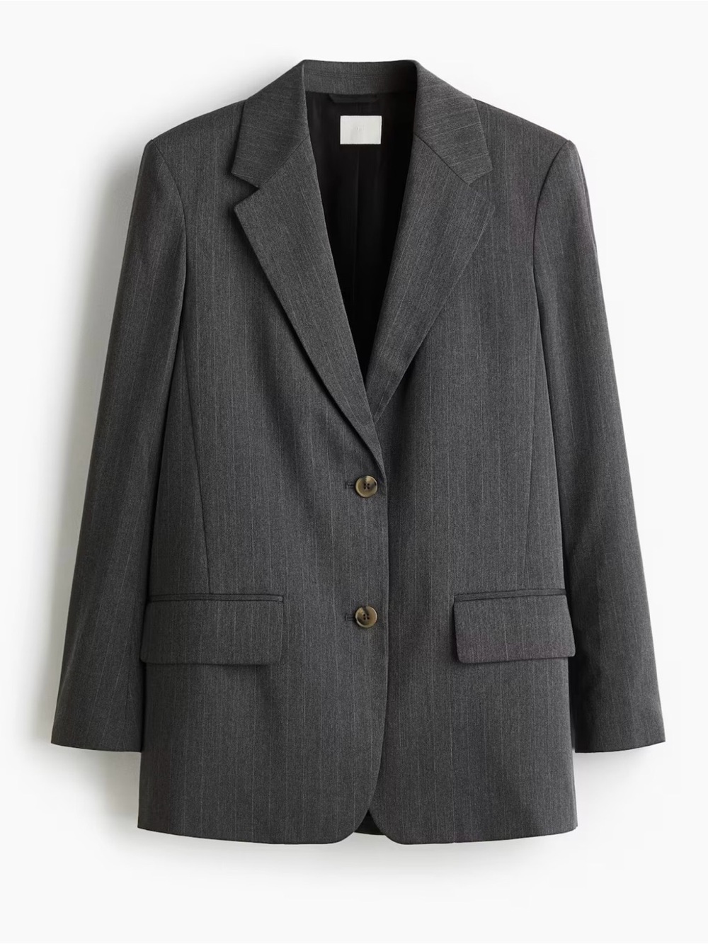 NWT Charcoal Grey pin stripe Single-Breasted Women's Blazer.size xs